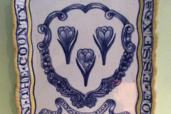 Painted dish by Arthur Midgley