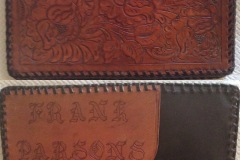 Leather wallet made by Bob for his father