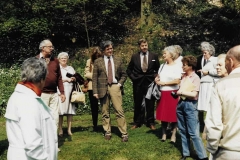 Bob Parsons talking to a group of visitors