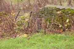 Ozleworth stocks before conservation by National Trust