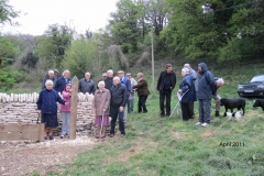 Ozleworth gathering to celebrate reinstatement of stocks by National Trust