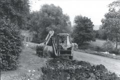 1980's work on lake garden wall Newark Park