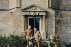 Bob Parsons with Harry Johnson and Great Dane  Max and Portia at Newark Park