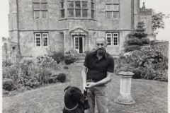 Bob Parsons with  Great Dane Trudy at Newark Park