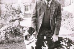 Bob Parsons with Great Dane Max at Newark park