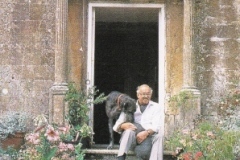 Bob Parsons with Great Dane Misty at Newark Park