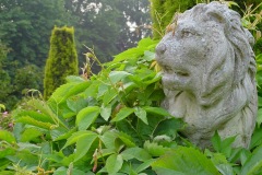 stone lion Newark Park