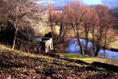 View to lake Newark Park