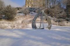 Winter scene Newark Park