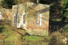 Summerhouse and lake Newark Park