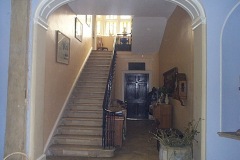 Newark Park entrance hall stairs 1995