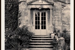 East garden door Newark Park 1986