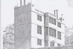 Newark Park, artist impression of hunting lodge c1550