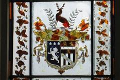 Painted glass - Clutterbuck  armorial Newark Park