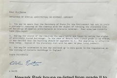 Re-listing of  Newark Park house