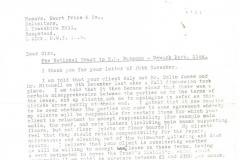 Bob Parsons lease letter Newark Park 1970
