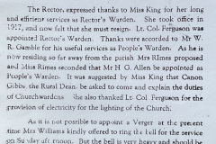 Extract from parish magazine  1948